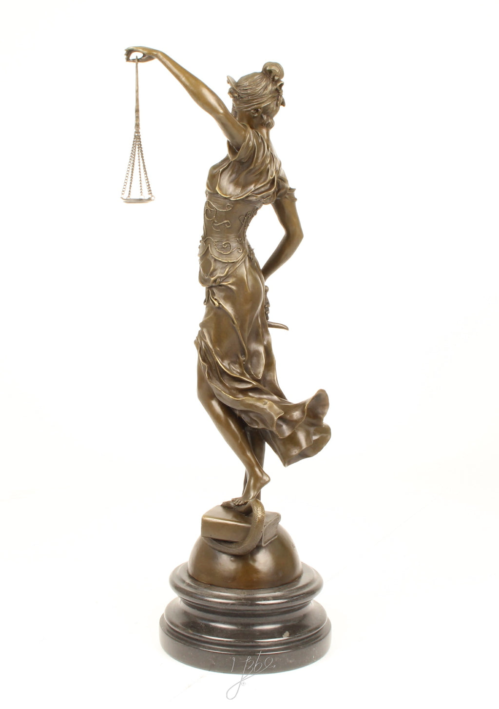 Vrouwe Justitia – Bronzen beeld – 62 cm