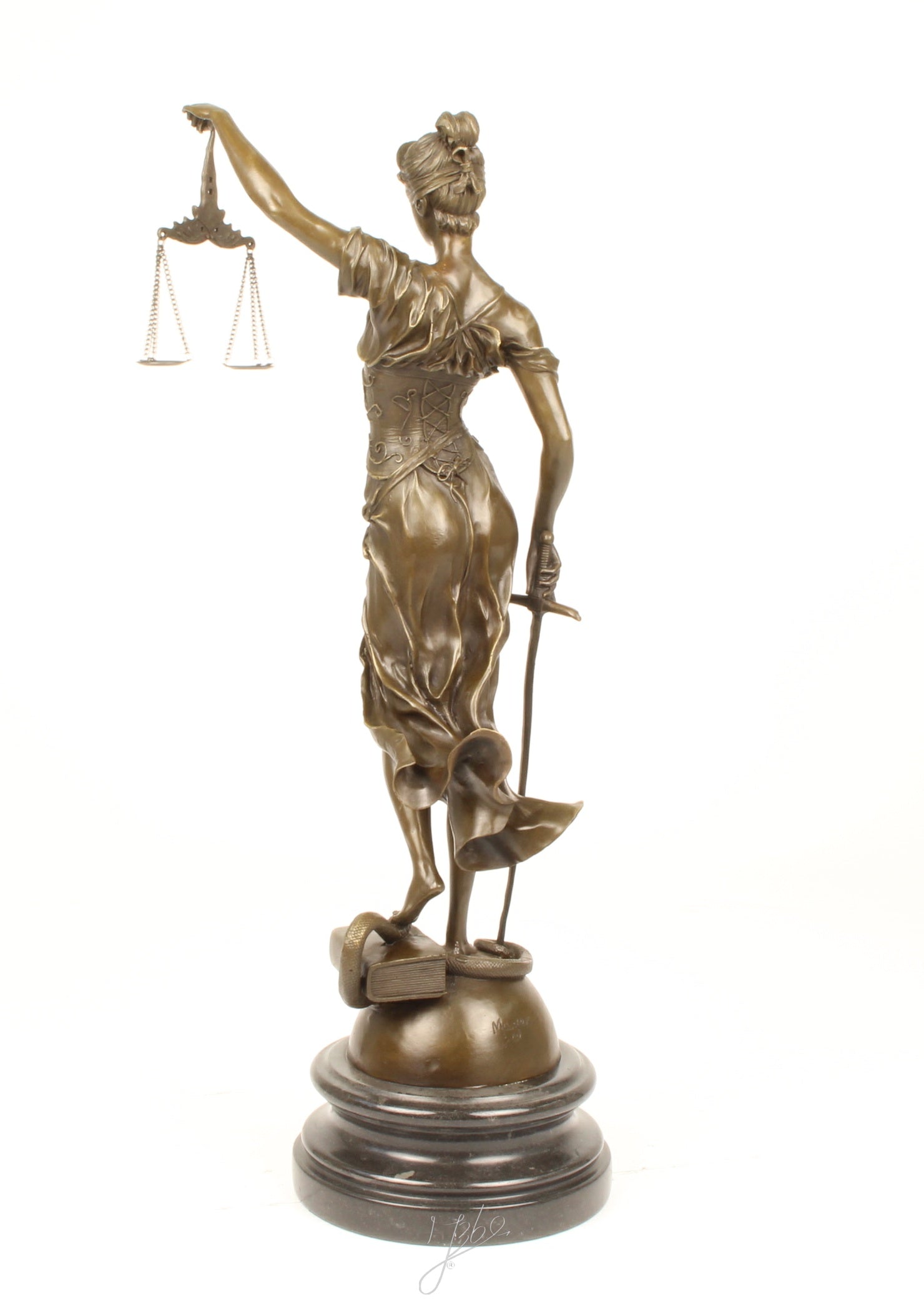 Vrouwe Justitia – Bronzen beeld – 62 cm