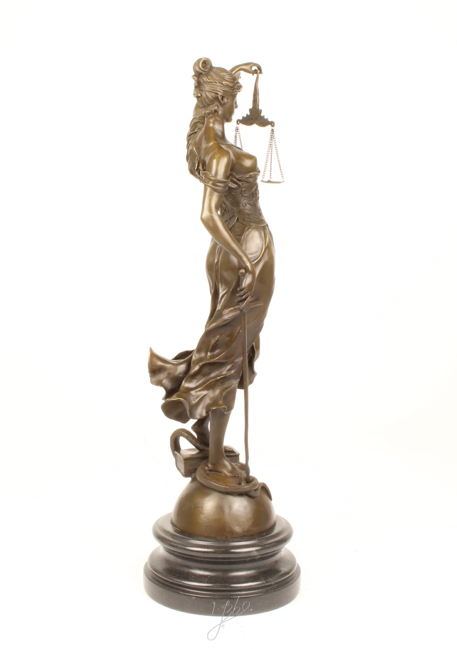 Vrouwe Justitia – Bronzen beeld – 62 cm