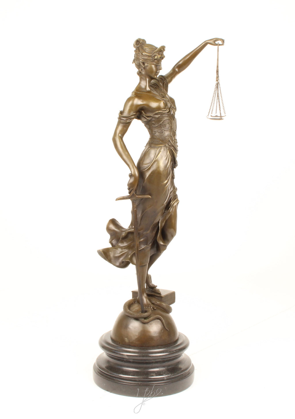 Vrouwe Justitia – Bronzen beeld – 62 cm