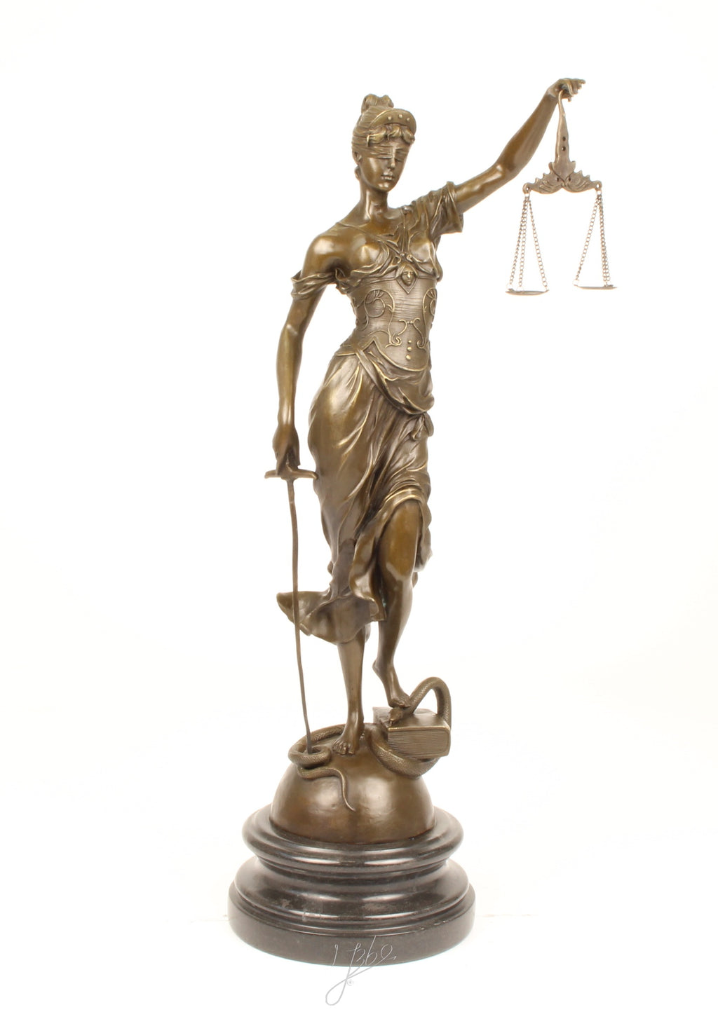 Vrouwe Justitia – Bronzen beeld – 62 cm