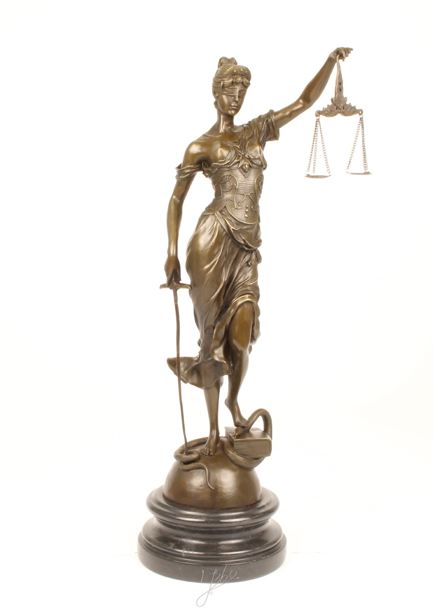Vrouwe Justitia – Bronzen beeld – 62 cm