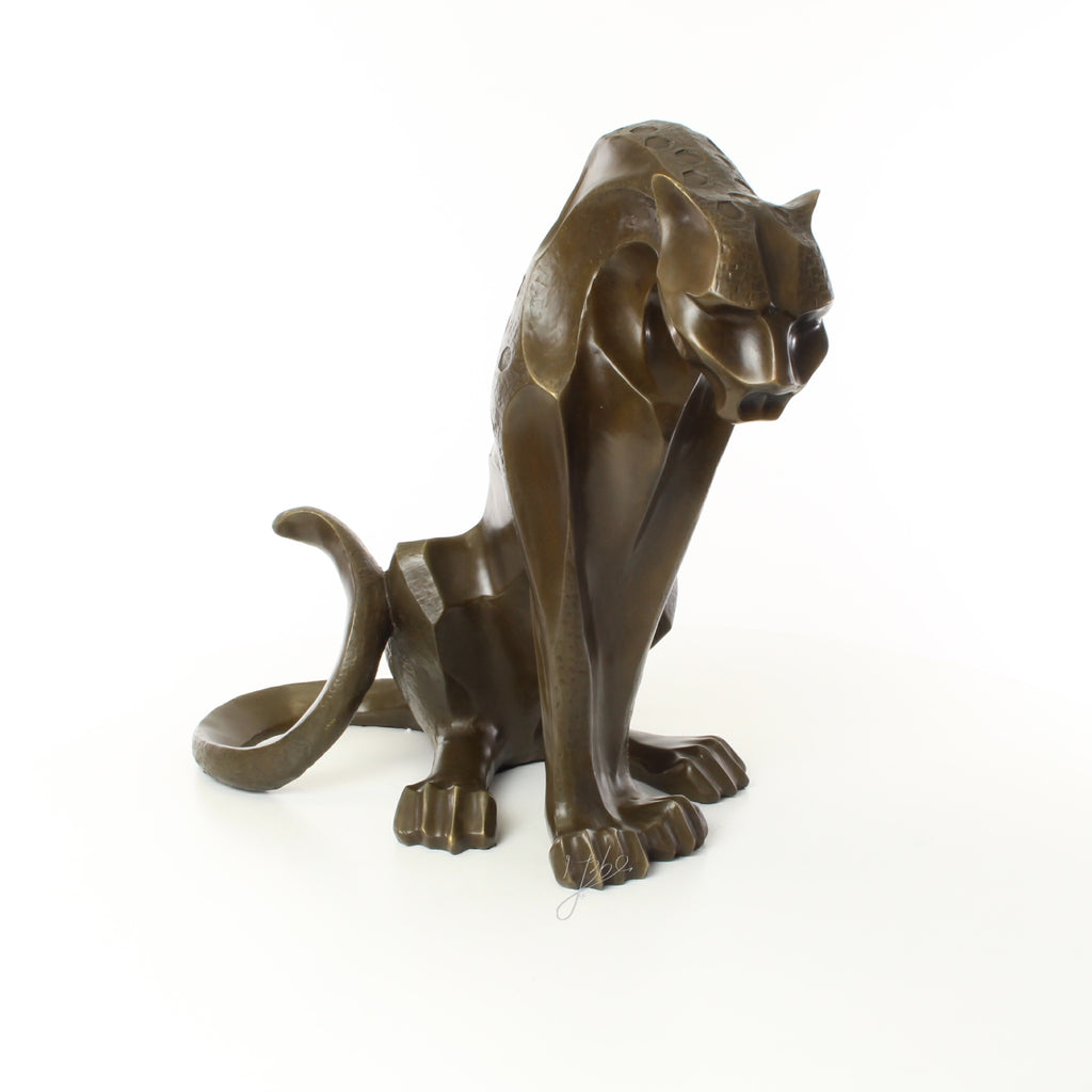 Bronzen jaguar – Modern sculptuur
