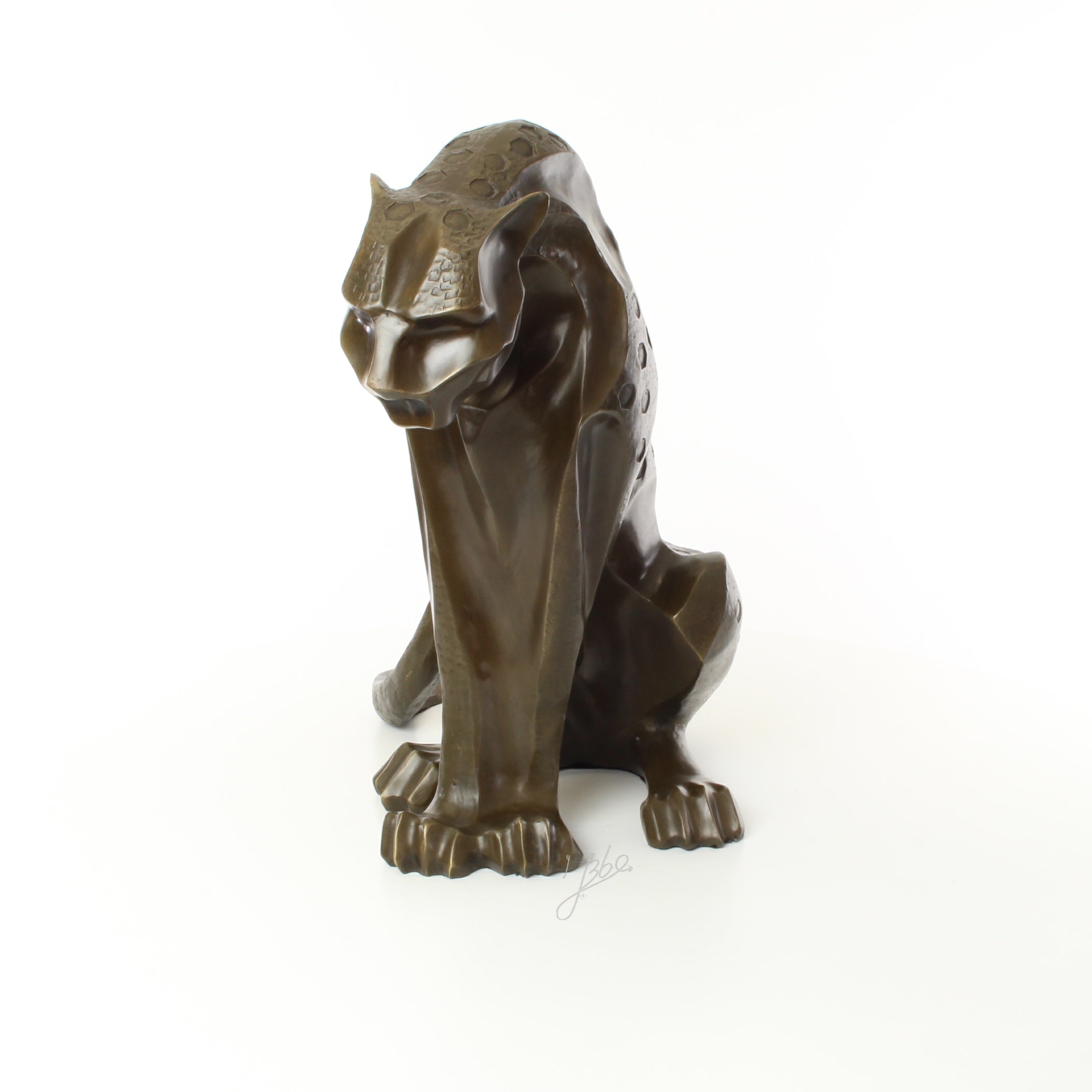 Bronzen jaguar – Modern sculptuur