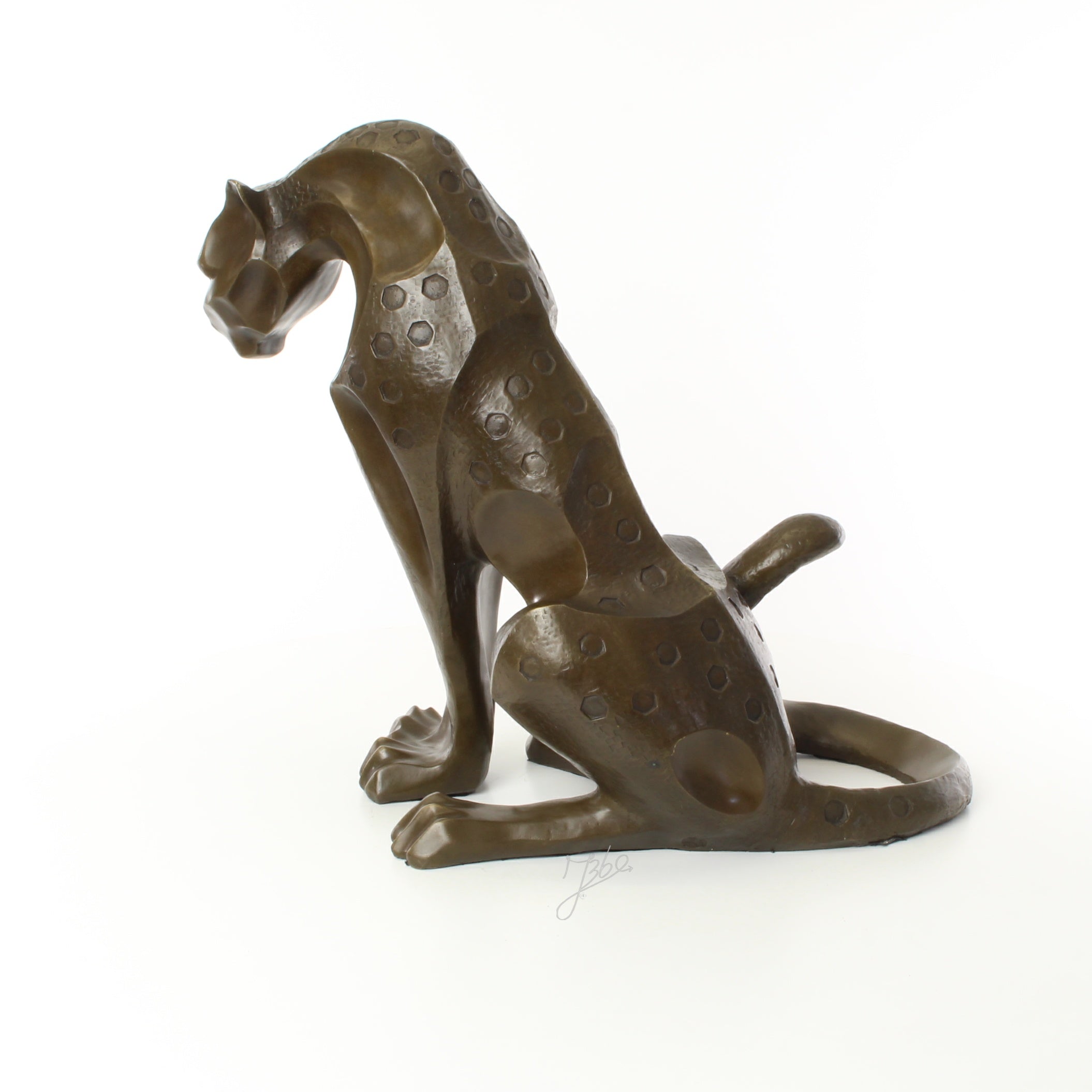 Bronzen jaguar – Modern sculptuur