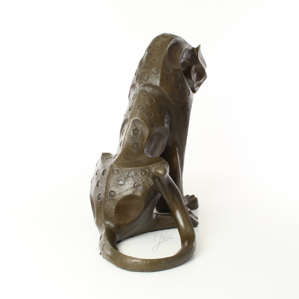 Bronzen jaguar – Modern sculptuur