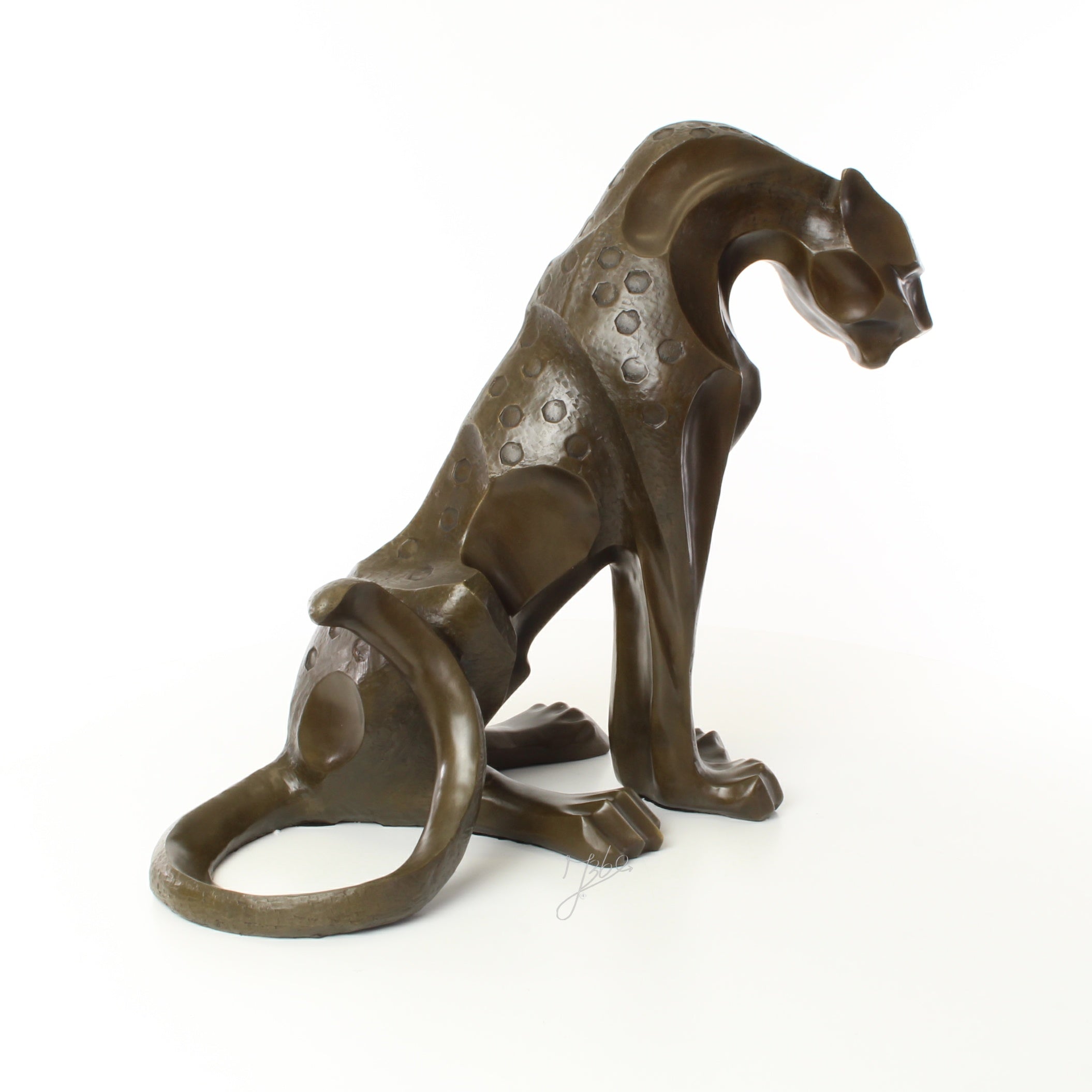 Bronzen jaguar – Modern sculptuur