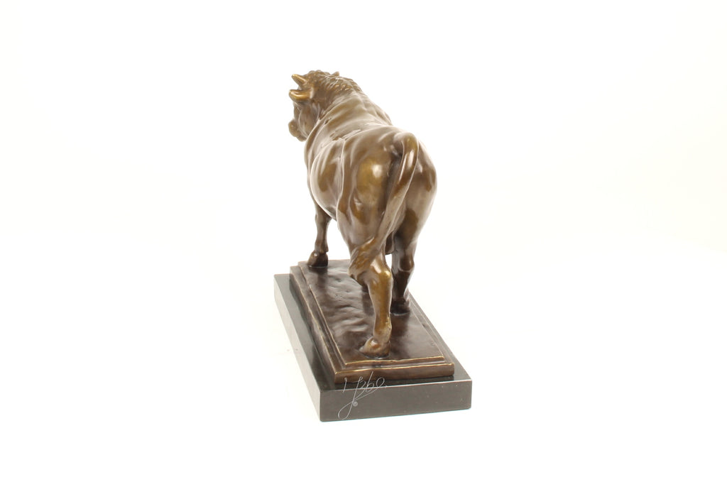 Bronzen stier sculptuur