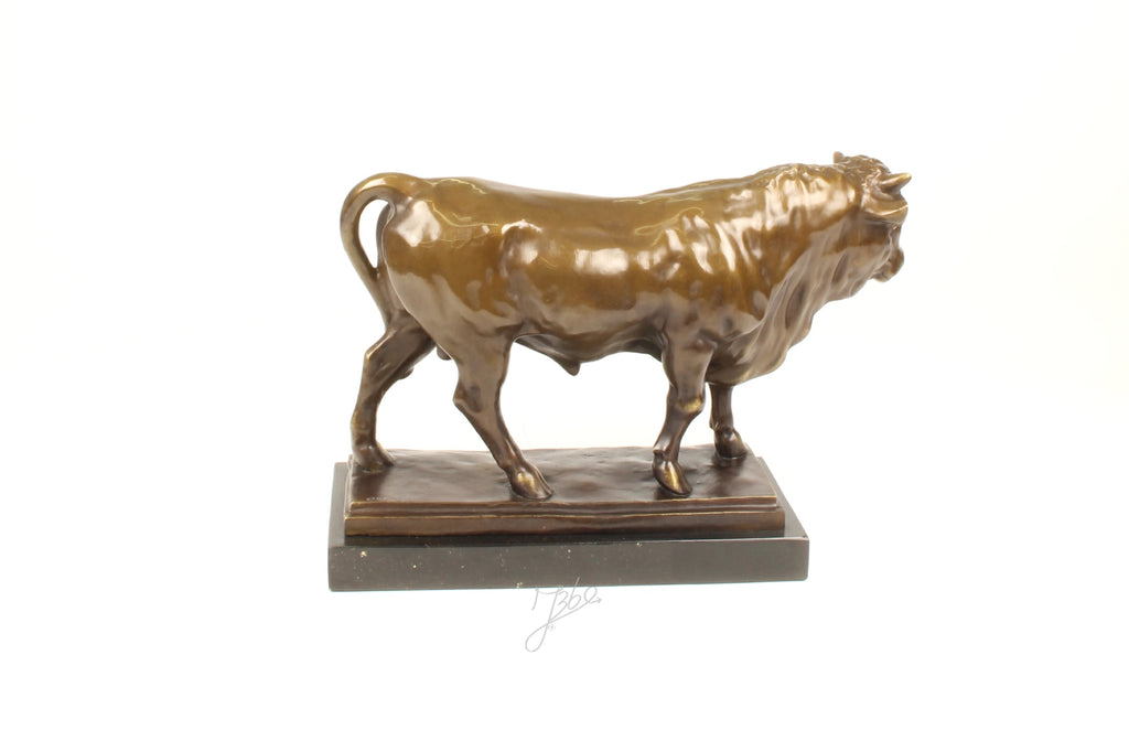 Bronzen stier sculptuur