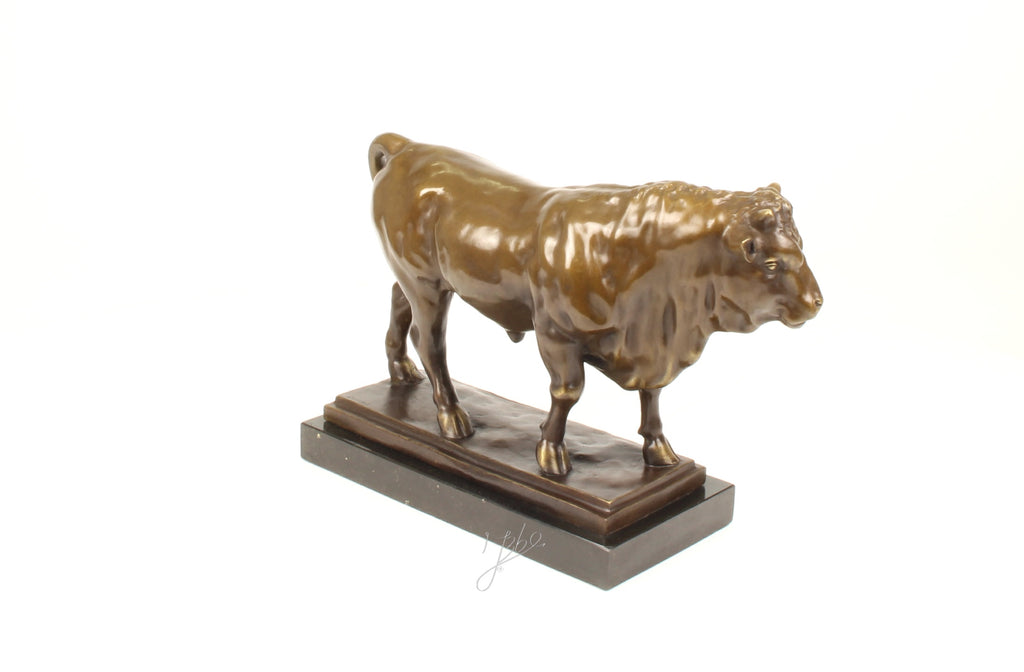 Bronzen stier sculptuur