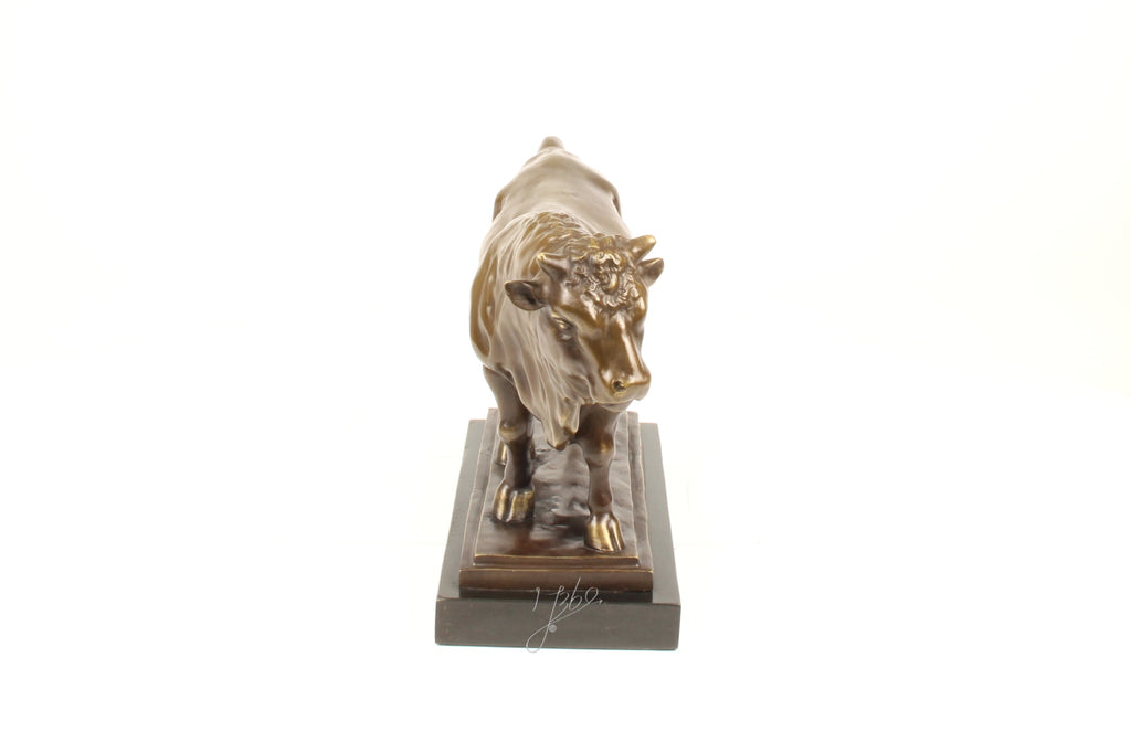 Bronzen stier sculptuur