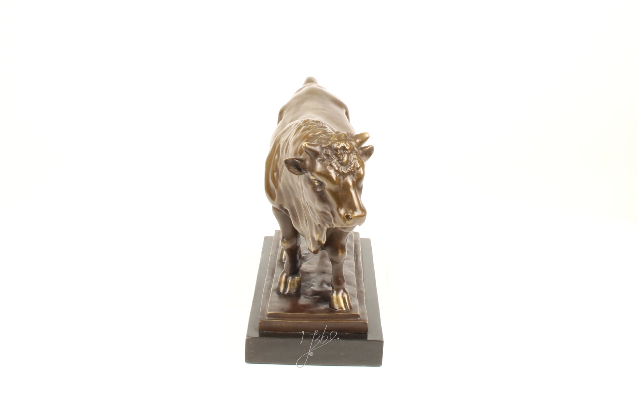 Bronzen stier sculptuur