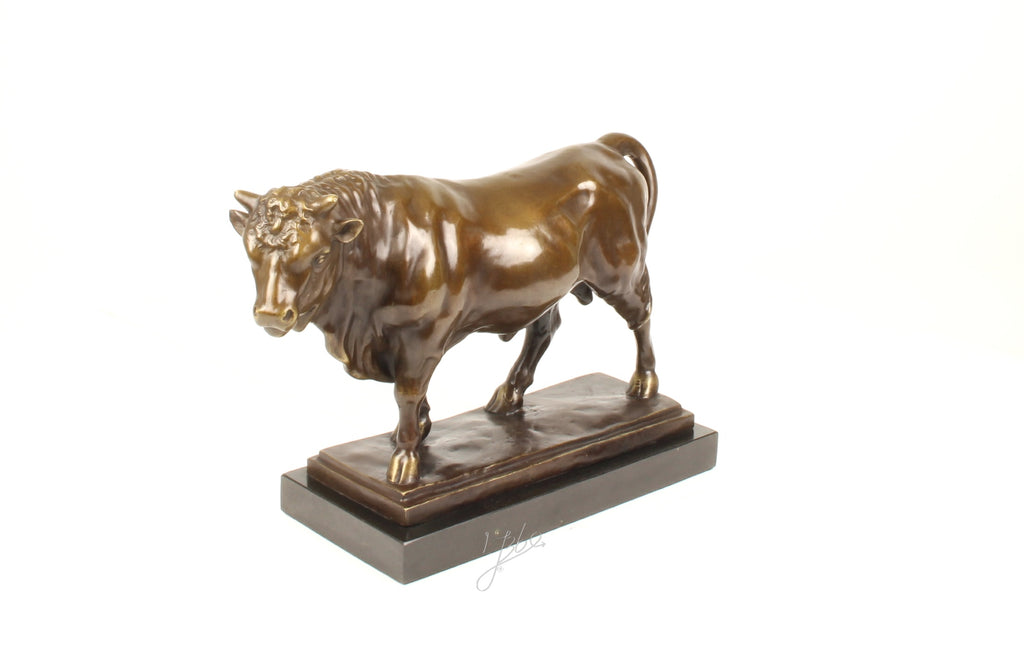 Bronzen stier sculptuur