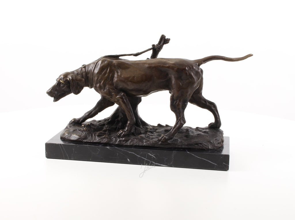 Jachthond – Bronzen sculptuur