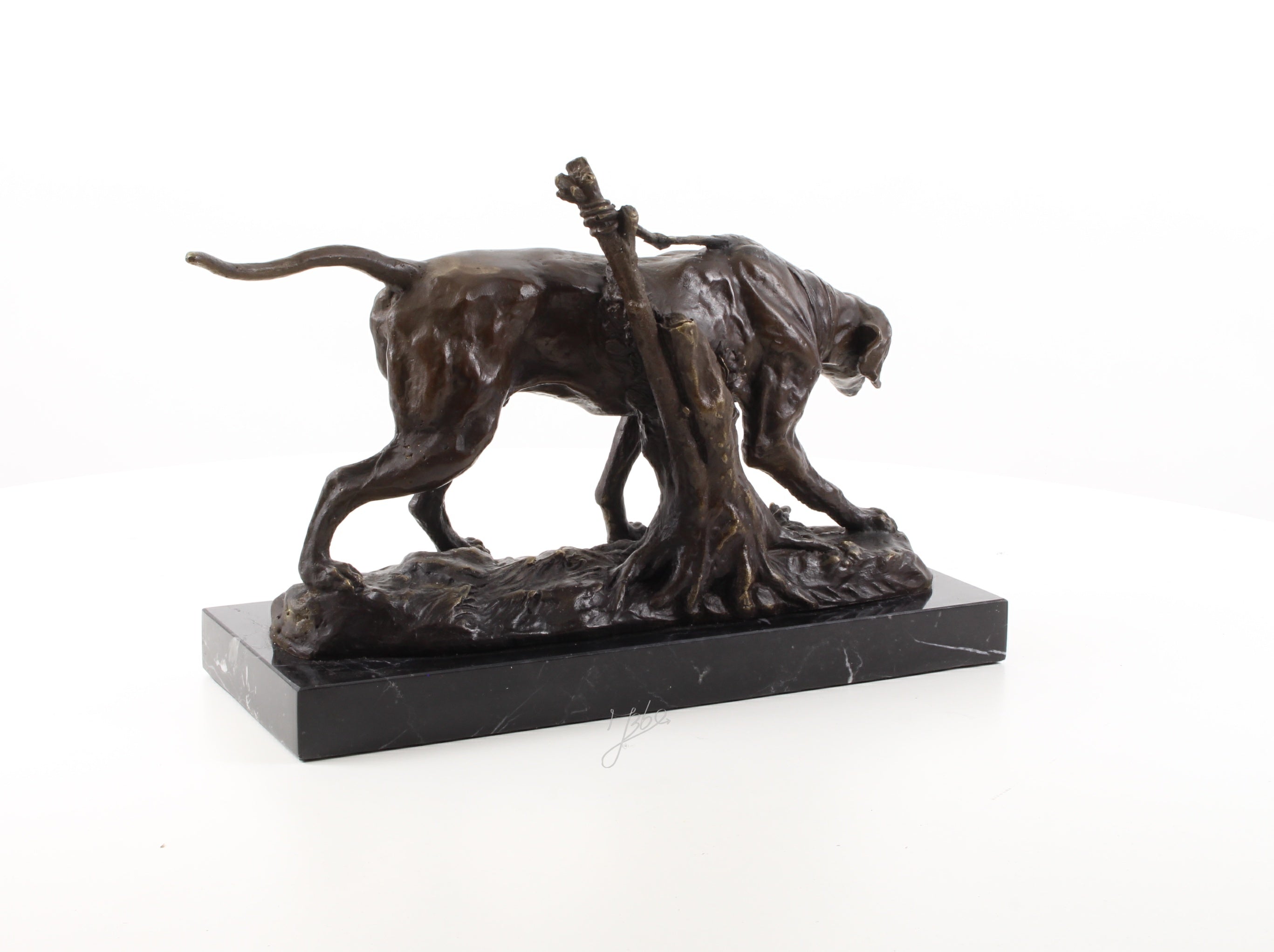 Jachthond – Bronzen sculptuur