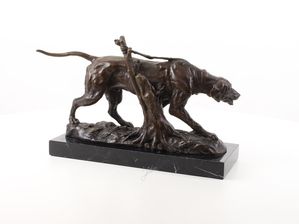 Jachthond – Bronzen sculptuur