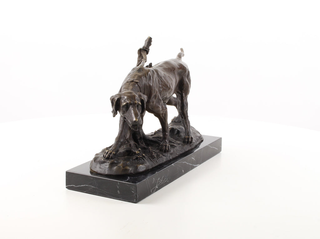 Jachthond – Bronzen sculptuur