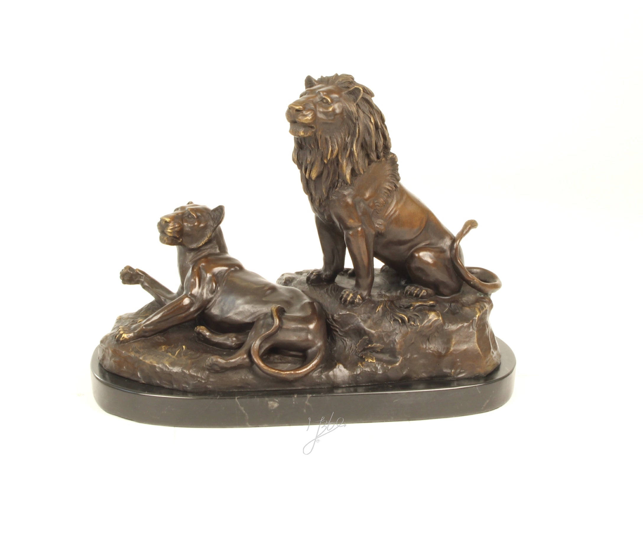 Leeuw & Leeuwin – Bronzen sculptuur