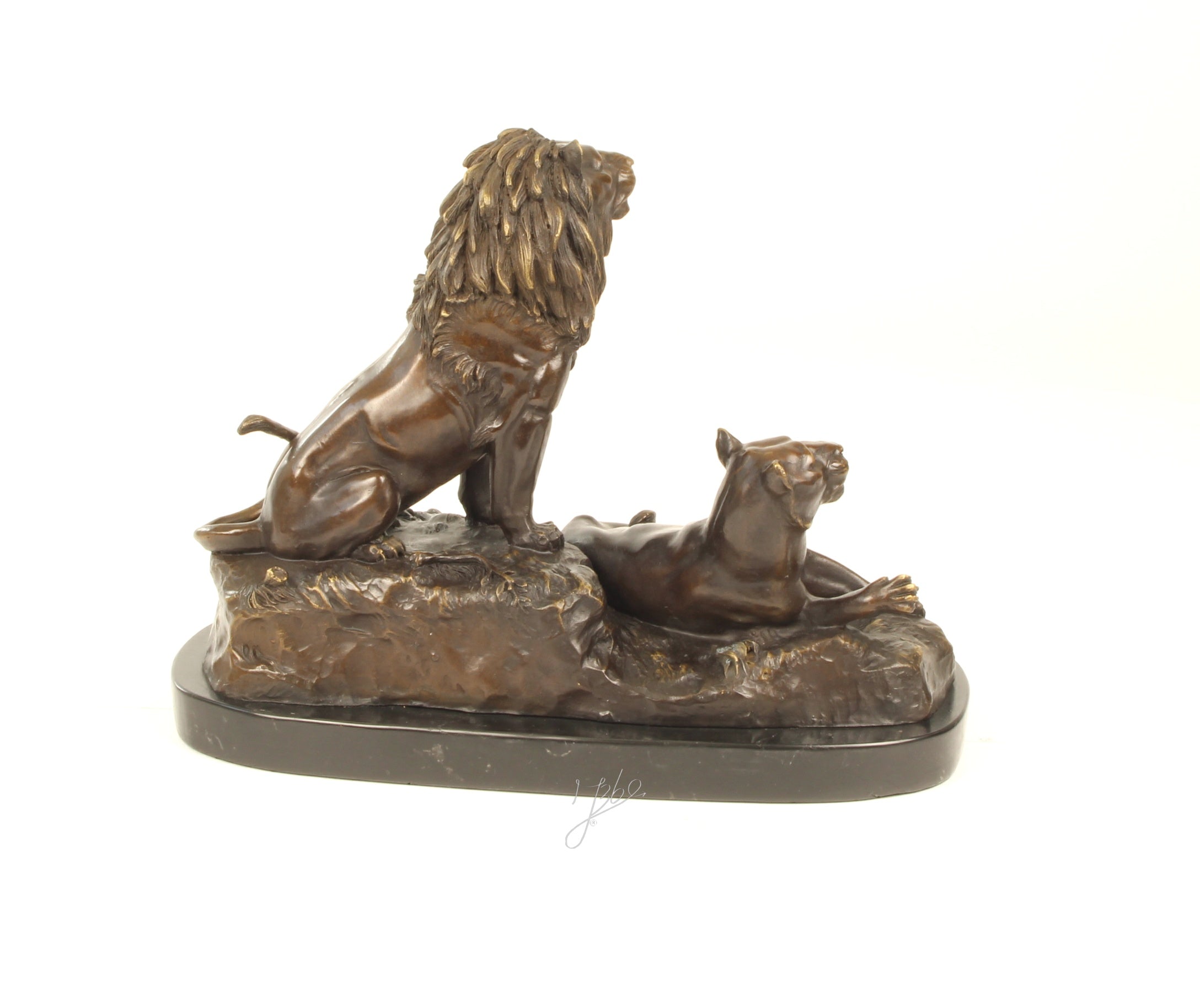 Leeuw & Leeuwin – Bronzen sculptuur