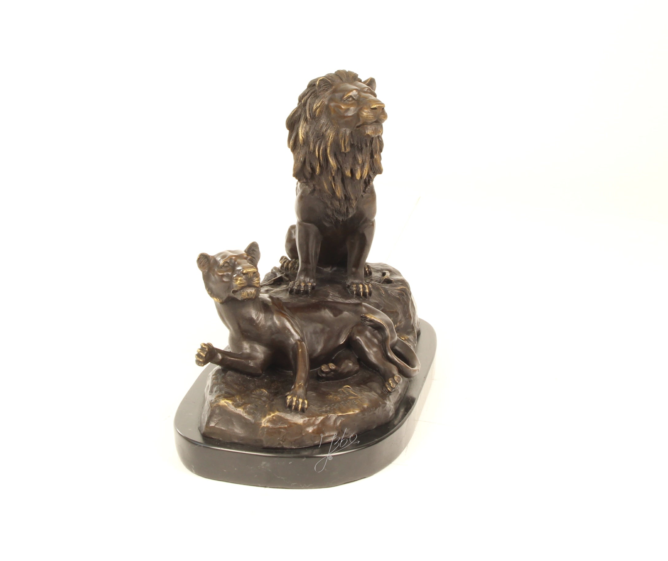 Leeuw & Leeuwin – Bronzen sculptuur