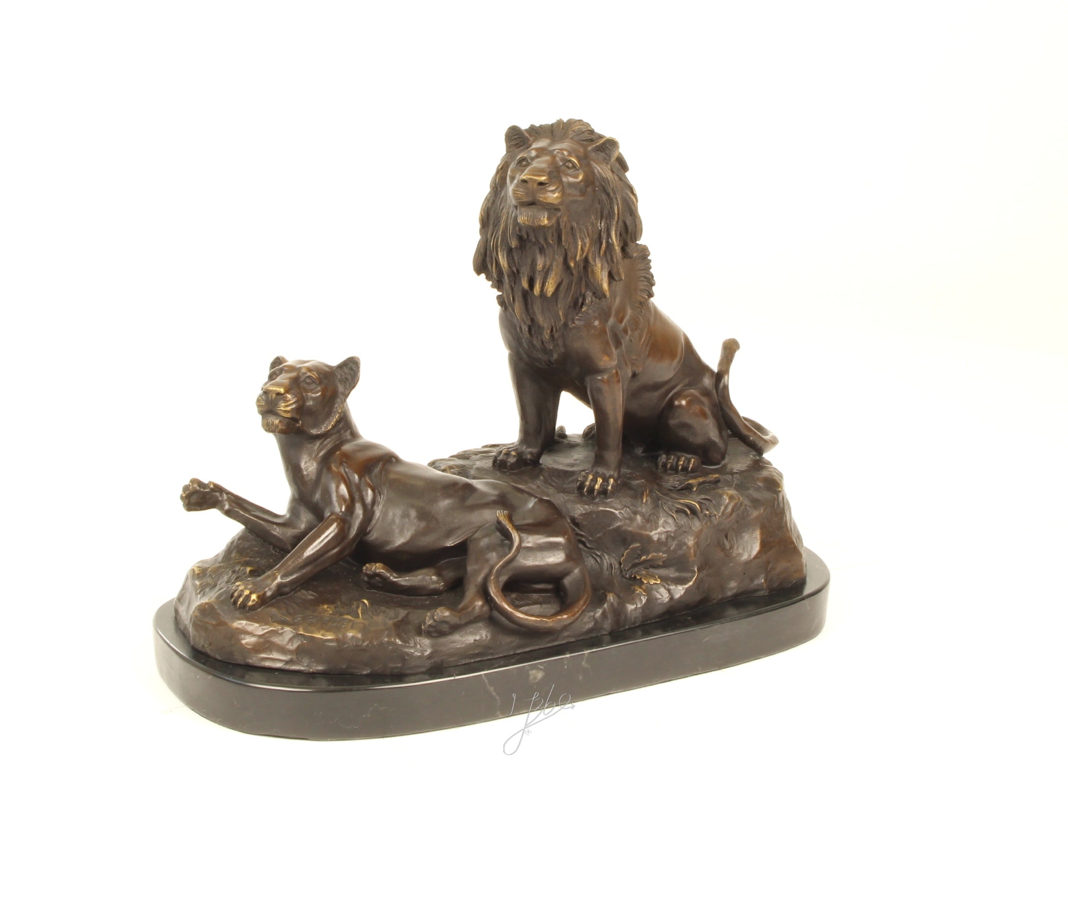 Leeuw & Leeuwin – Bronzen sculptuur