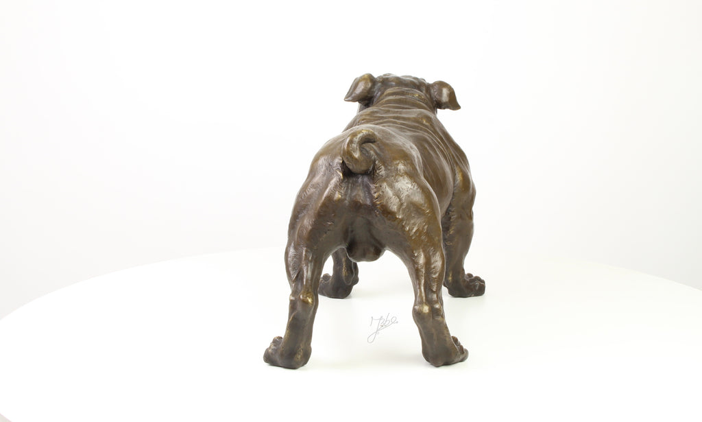 Bronzen Engelse bulldog sculptuur – staand