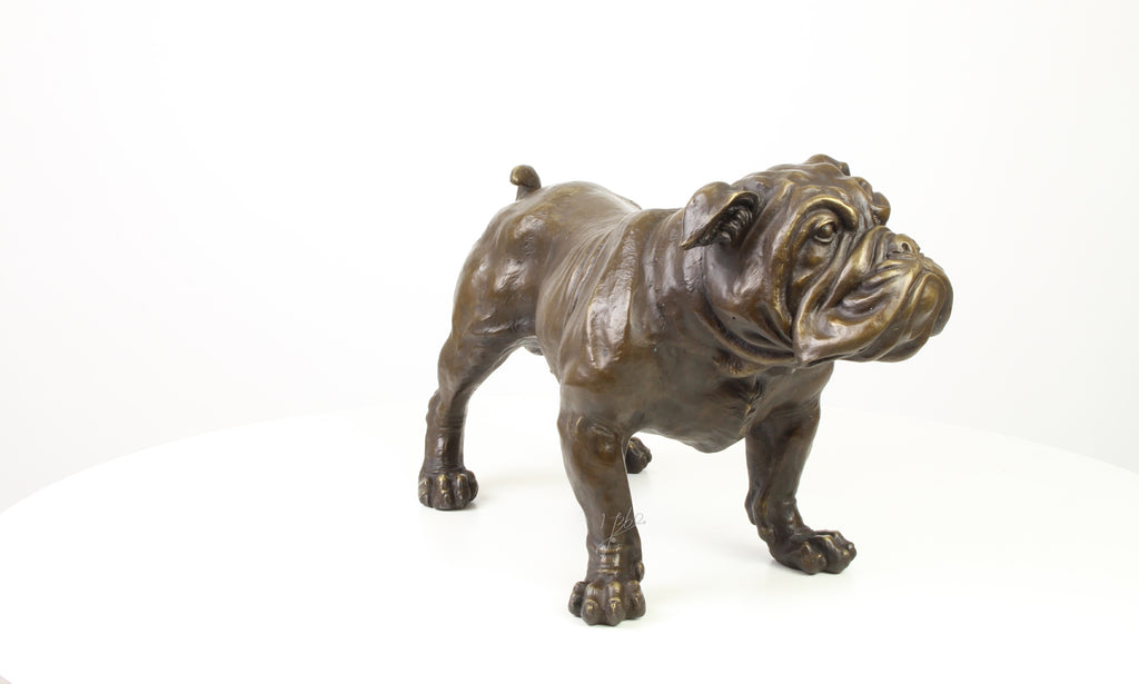 Bronzen Engelse bulldog sculptuur – staand