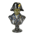 Bronzen buste van Napoleon met steek op sokkel, 25 cm hoog