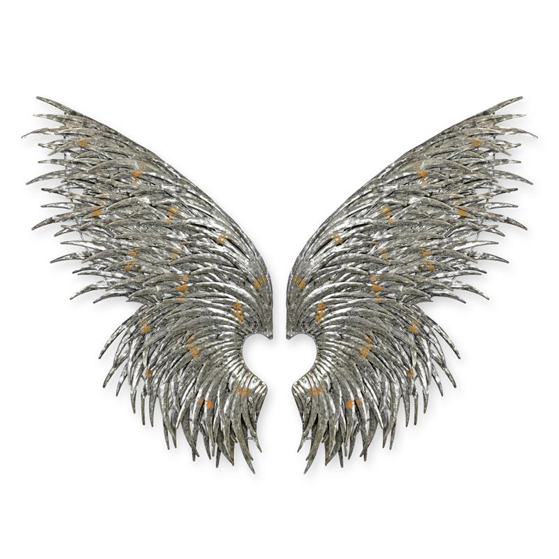 Set van 2 engelenvleugels wanddecoratie, metallic look – 86,5 cm