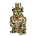 Resin beeld gangster bulldog met hoed, sigaar en pistool – 30 cm – VntiQue