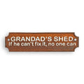 Gietijzeren wandbord Grandad's Shed met tekst – 20 cm – VntiQue