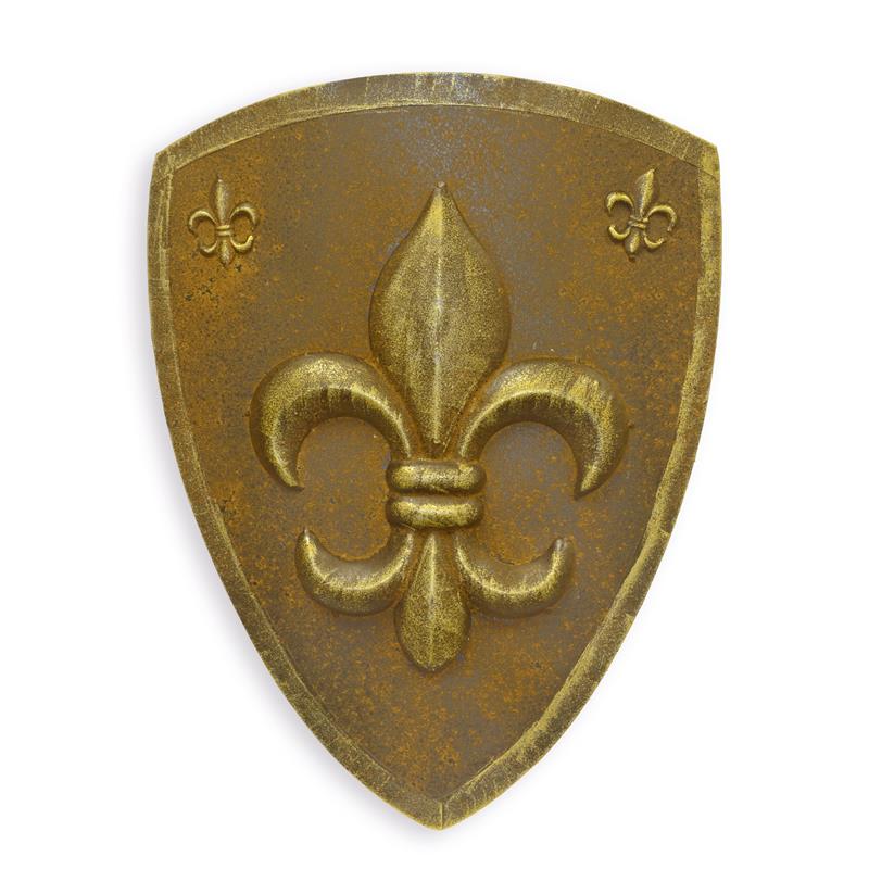 IJzeren wandschild met centraal reliëf van de fleur-de-lis, 54 × 70 cm