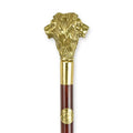 Wandelstok met bronzen leeuw-handgreep en houten schacht – 89 cm – VntiQue