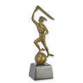 Bronzen art deco beeld Mercurius op marmeren sokkel 36,7 cm – VntiQue
