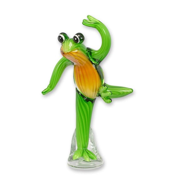 Murano-stijl glazen kikker, decoratieve glasfiguur – 39 cm – VntiQue