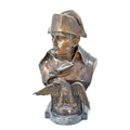 Bronzen buste van Napoleon met adelaar, bruine patina, op marmeren sokkel – 31 cm – VntiQue