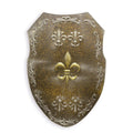 Metalen wanddecor schild met fleur-de-lis roestfinish 70,5 cm – VntiQue