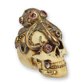 Resin steampunk schedel met octopus en tandwielen – 14 cm – VntiQue