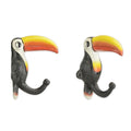Set van 2 toekan wandhaken gietijzer 15 cm – VntiQue