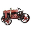 Rood metalen blikmodel van een klassieke tractor – 16,5 cm – VntiQue