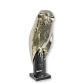 Gepolijste bronzen uil op zwarte marmeren sokkel – 42,8 cm – VntiQue
