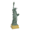 Bronzen sculptuur van het Vrijheidsbeeld met groen patina op sokkel – 61,5 cm – VntiQue