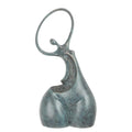 Bronzen sculptuur vrouwentorso met groene patina – 64 cm – VntiQue