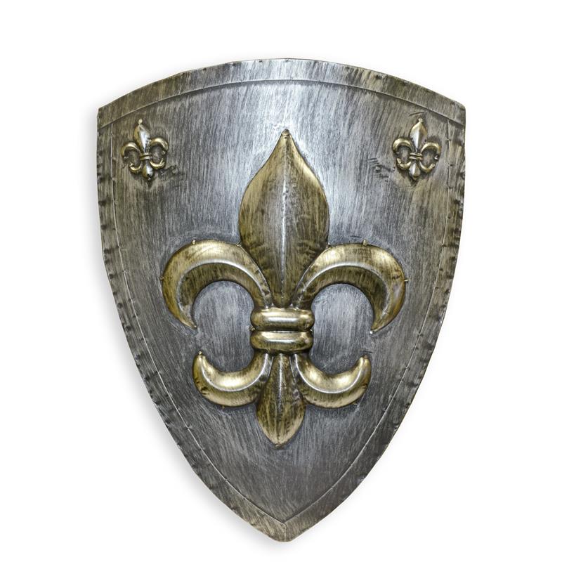 Ijzeren wand­schild met fleur-de-lis, roest look – 70 cm – VntiQue