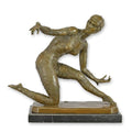 Bronzen beeld zeester danseres op marmeren sokkel 41,2 cm – VntiQue